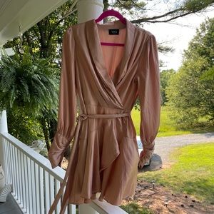 Vici Satin Faux Wrap dress M